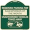 Signmission Reserved Parking for Salesperson of the Month Unauthorized Vehicles Towed Away, A-DES-G-1818-23076 A-DES-G-1818-23076 - alternate 1
